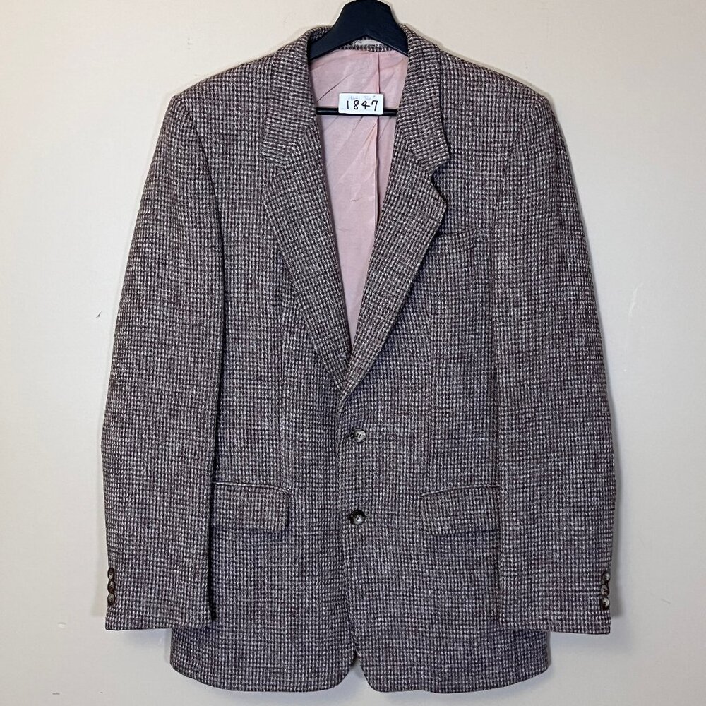 Harris Tweed Scottish Wool 2 Button Sport Coat Blazer Jacket - Men's Size 38 R